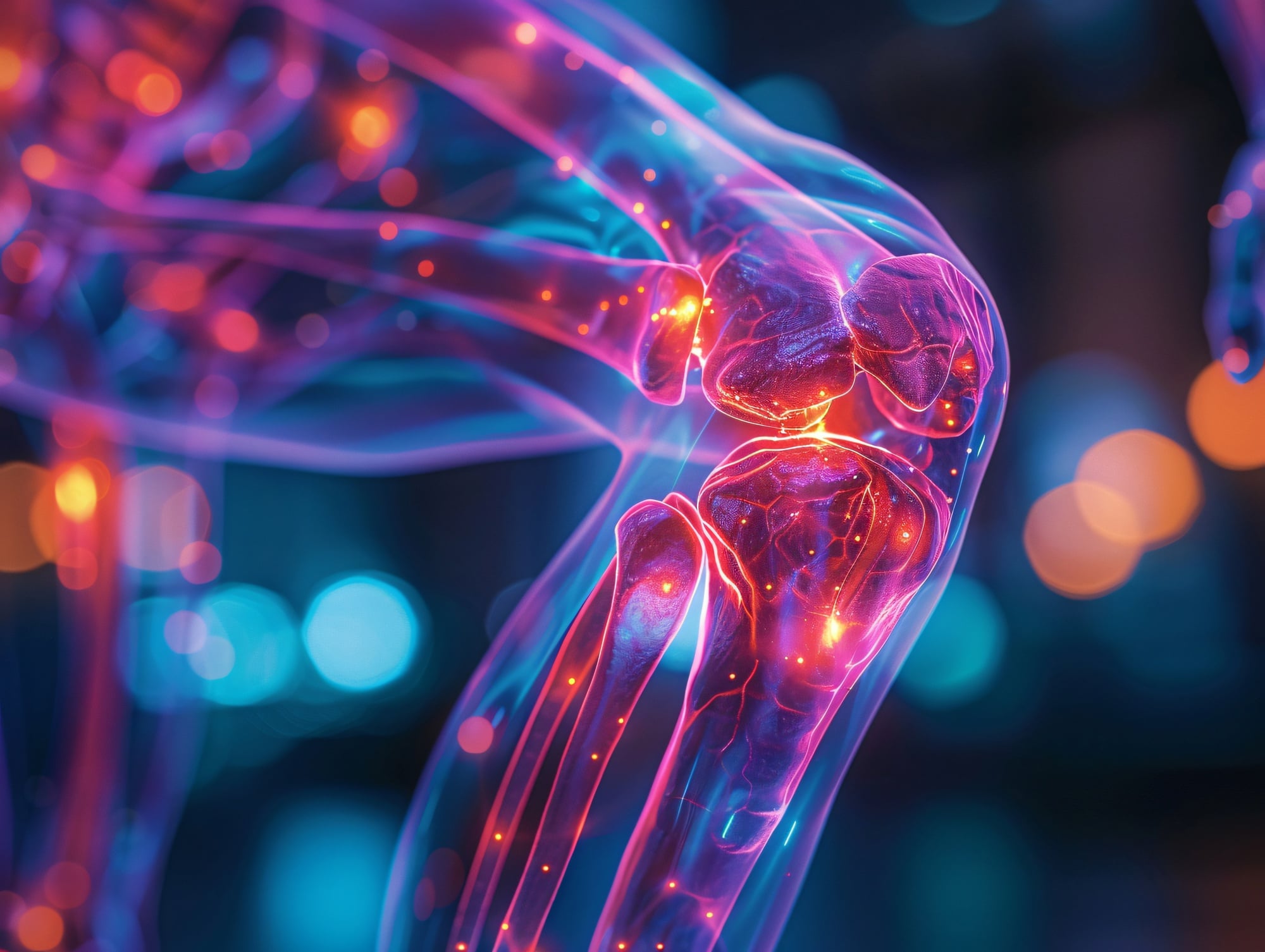 Visualization of a healthy, smooth knee joint